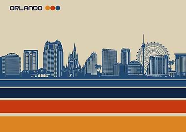 orlando skyline retro 3
