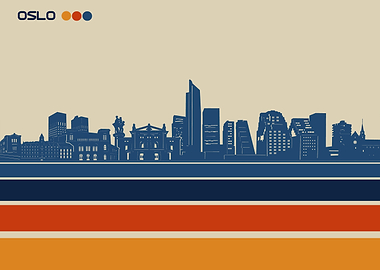 oslo skyline retro 3