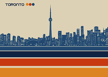 toronto skyline retro 3
