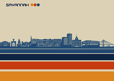 savannah skyline retro 3