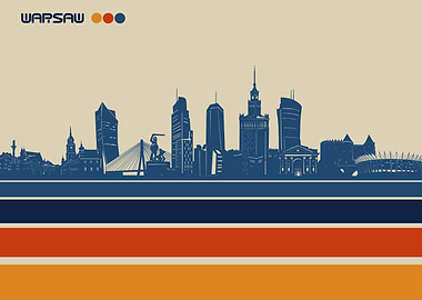 warsaw skyline retro 3