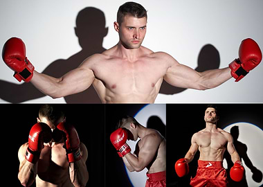 Boxing collage