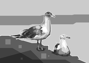 Seagull Grayscale