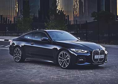 Black BMW 420d reflections