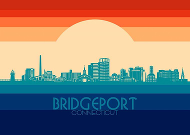 bridgeport skyline retro 4