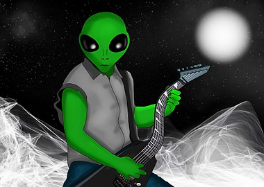 Alien with a wry guitar