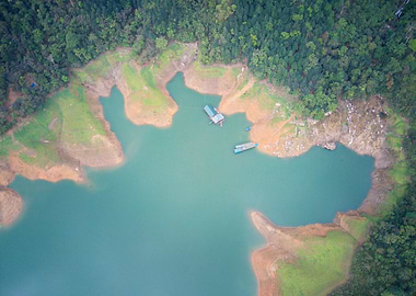 Aerial photo Na Hang Lake