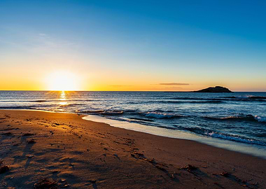 Sunset beach landscape sea