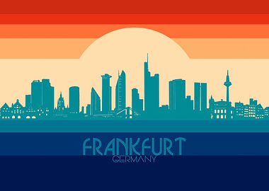 frankfurt skyline retro 4