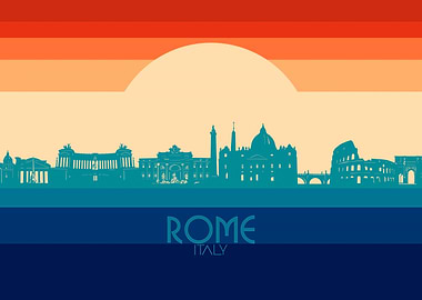 rome skyline retro 4
