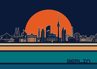 berlin skyline retro 5