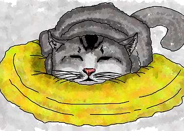 Cute Cat Illustration