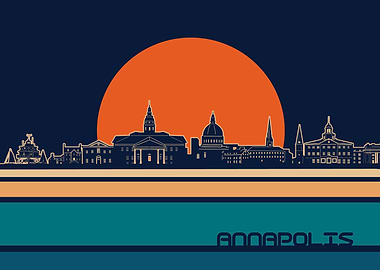 annapolis skyline retro 5