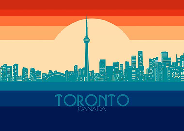 toronto skyline retro 4