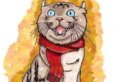 Cute Cat Illustration