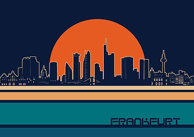 frankfurt skyline retro 5