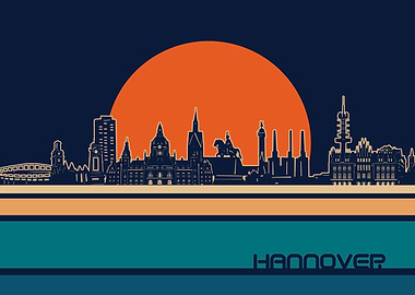 hannover skyline retro 5