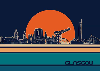 glasgow skyline retro 5