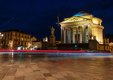 Turin Night church Italy