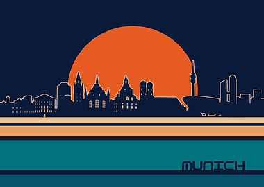 munich skyline retro 5