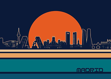 madrid skyline retro 5
