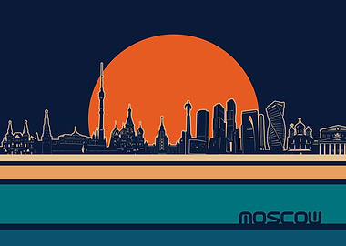 moscow skyline retro 5
