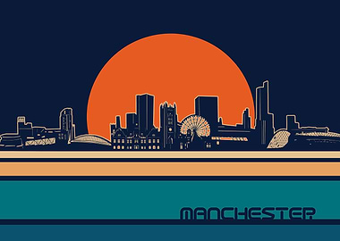 manchester skyline retro 5