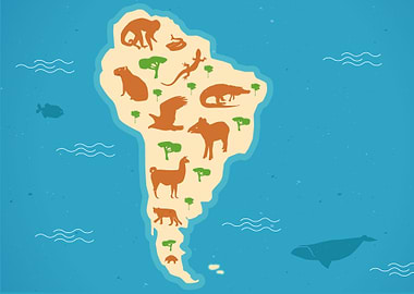 Map South America