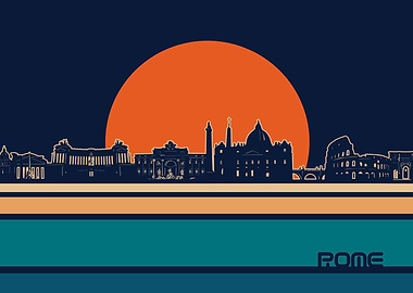 rome skyline retro 5