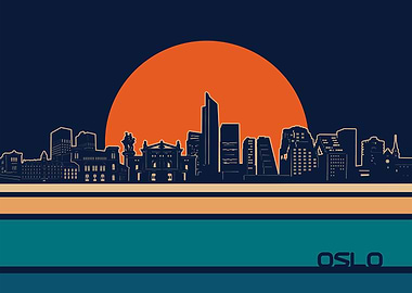 oslo skyline retro 5