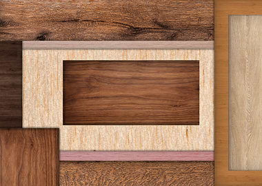 Abstract angular wood