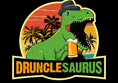 Beer Drinker Druncle Dino