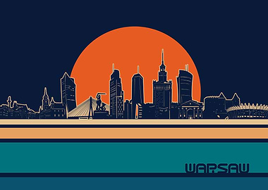 warsaw skyline retro 5