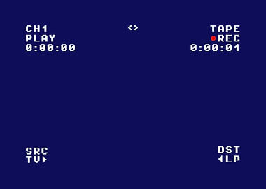 VCR VHS screen blank deep