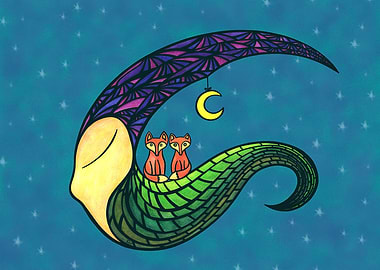 Nighttime Traveler Foxes