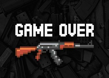 Game over AK47 pixel