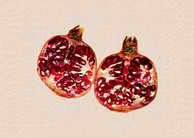Sliced Pomegranate