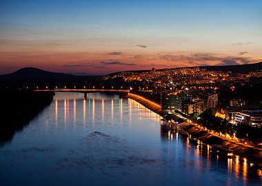 Bratislava At Danube River