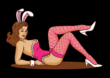 Women with bunny costume