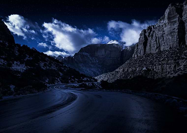 Zion national park night