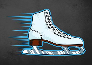 Frosty ice skating shoe