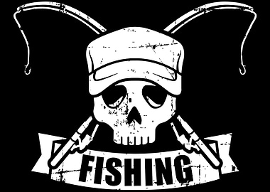 Fishing rods skull