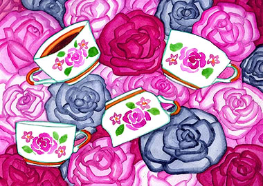 Cups and Roses Pink