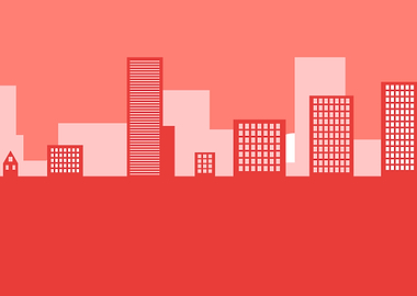 Red minimal city