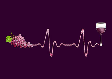 Heartbeat Red Wine Lover