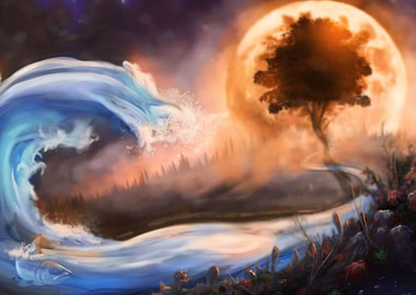 Mystical Full Hazel Moon