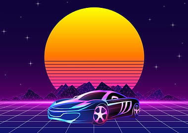 Sport Car at Sunset