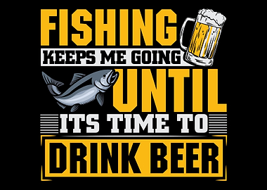 Angler Fishing Beer