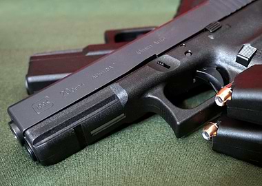 Revolver and magazine