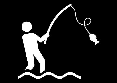 Fisherman fishing rod